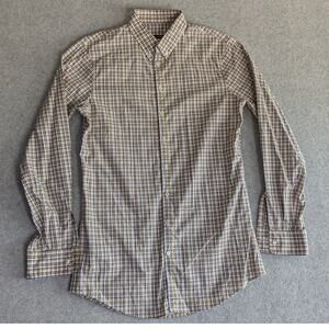 DSquared2 Men Dress Shirt Size Tattersall Plaid‎ Multicolor Preppy 50 Italy Work